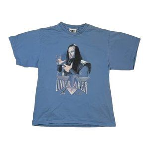 1998 The Undertaker WWF Wrestling Tee Shirt Blue Size Medium